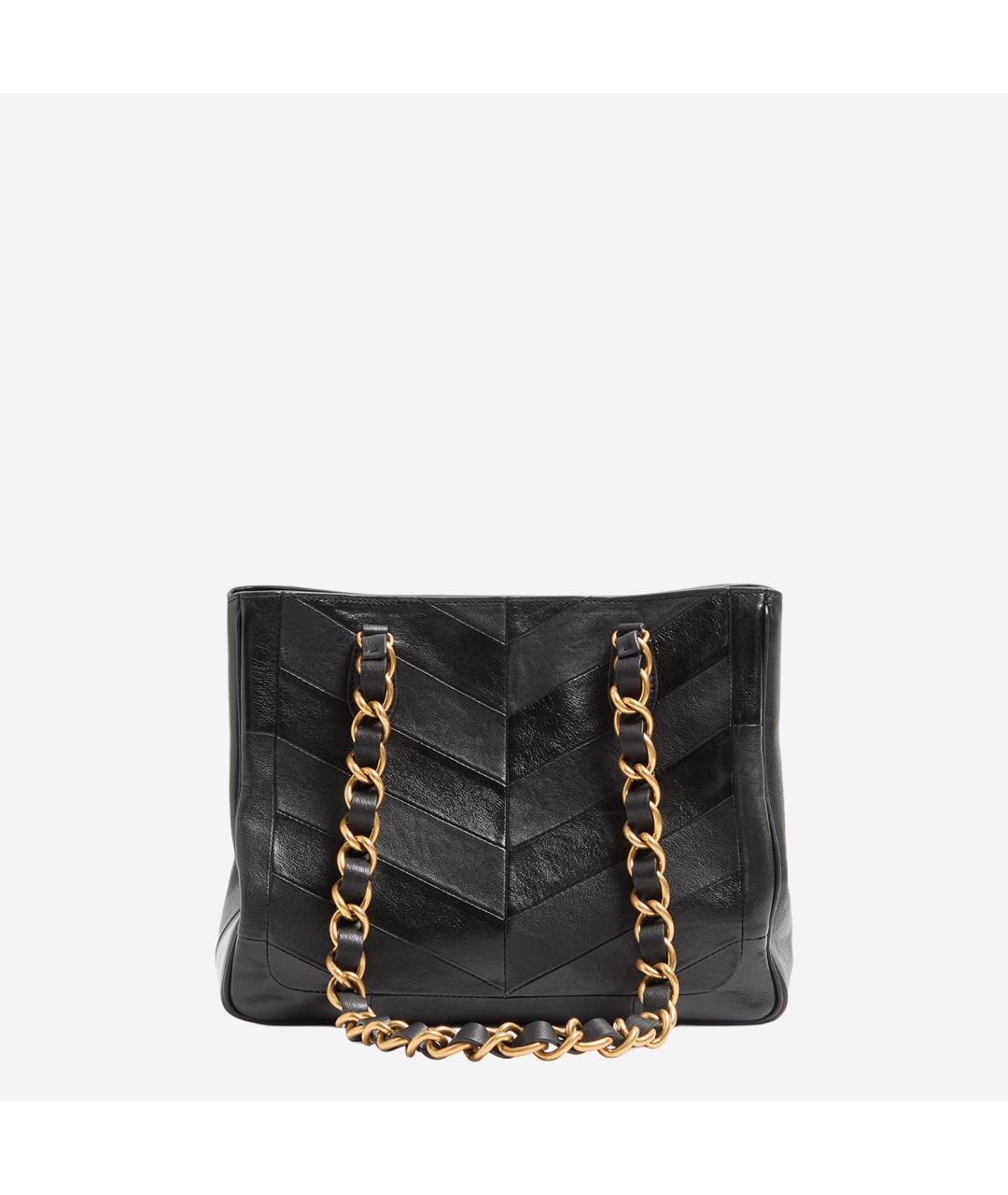 VALENTINO Черная кожаная сумка тоут, фото 3