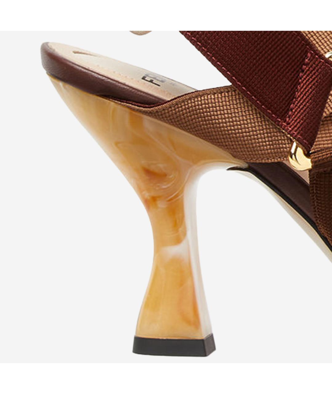 FENDI Мульти текстильные туфли, фото 4