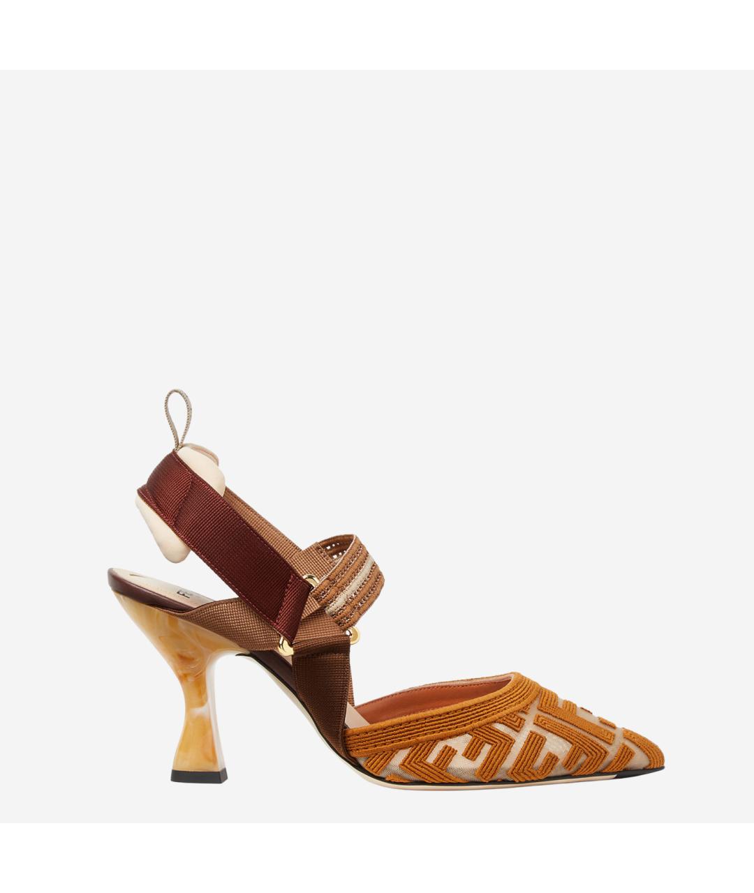 FENDI Мульти текстильные туфли, фото 5