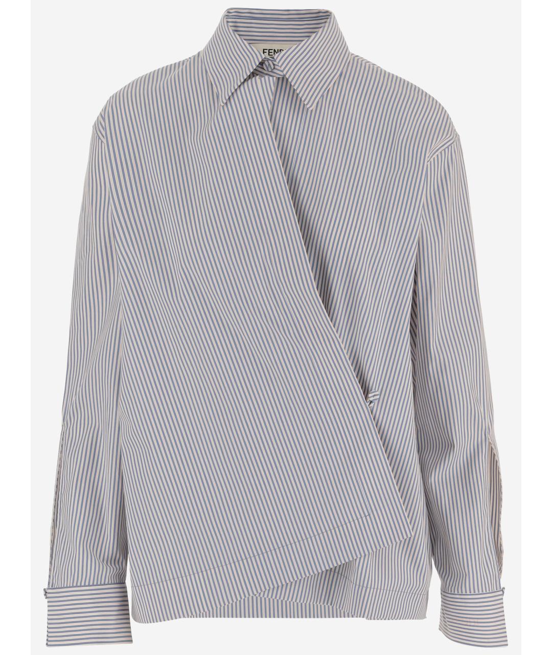 FENDI Синяя хлопковая рубашка, фото 1