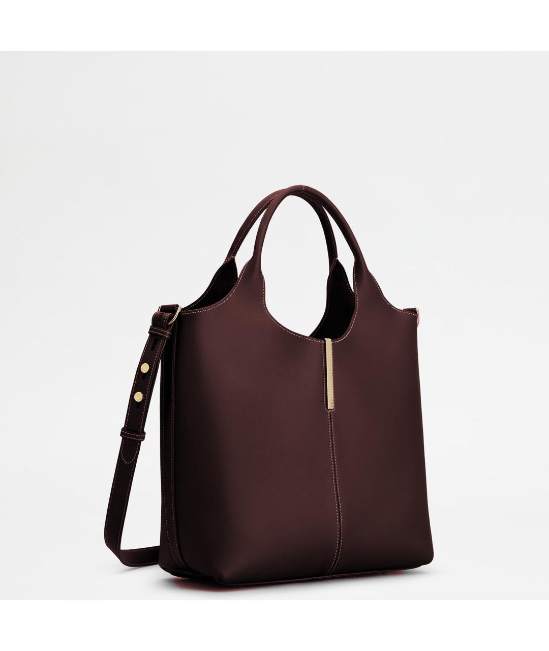 TOD'S Коричневая кожаная сумка тоут, фото 2