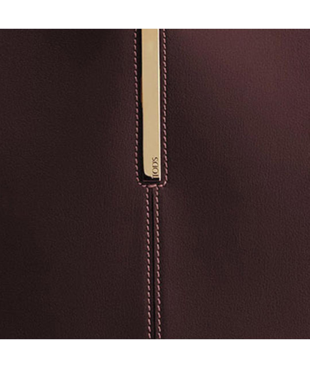 TOD'S Коричневая кожаная сумка тоут, фото 4