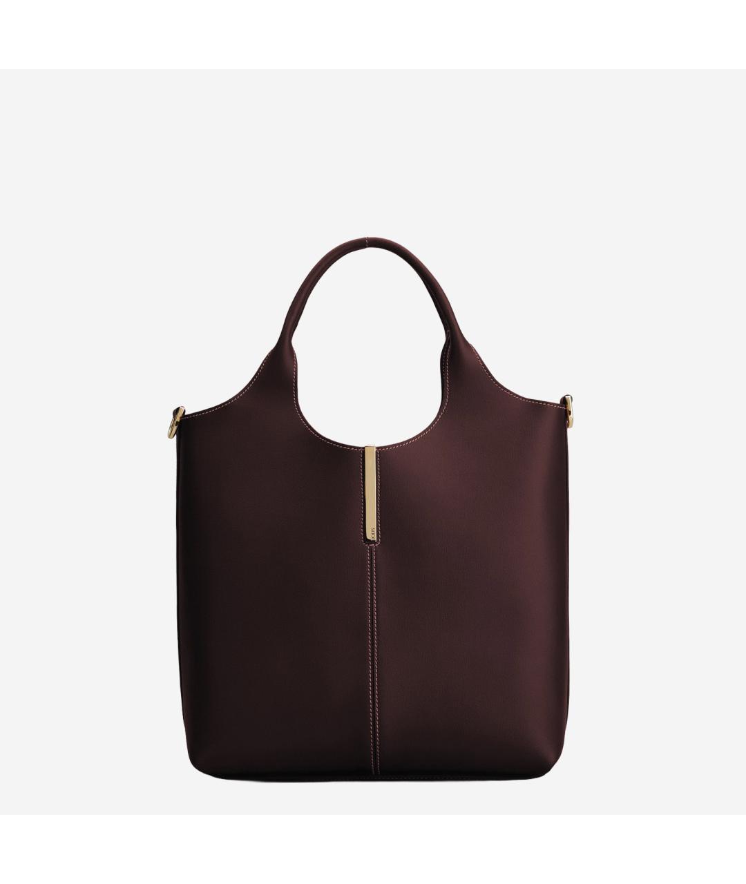 TOD'S Коричневая кожаная сумка тоут, фото 1