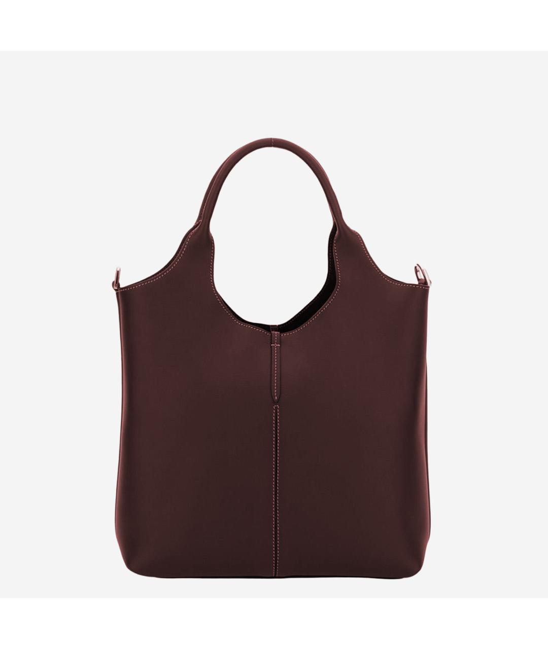 TOD'S Коричневая кожаная сумка тоут, фото 3