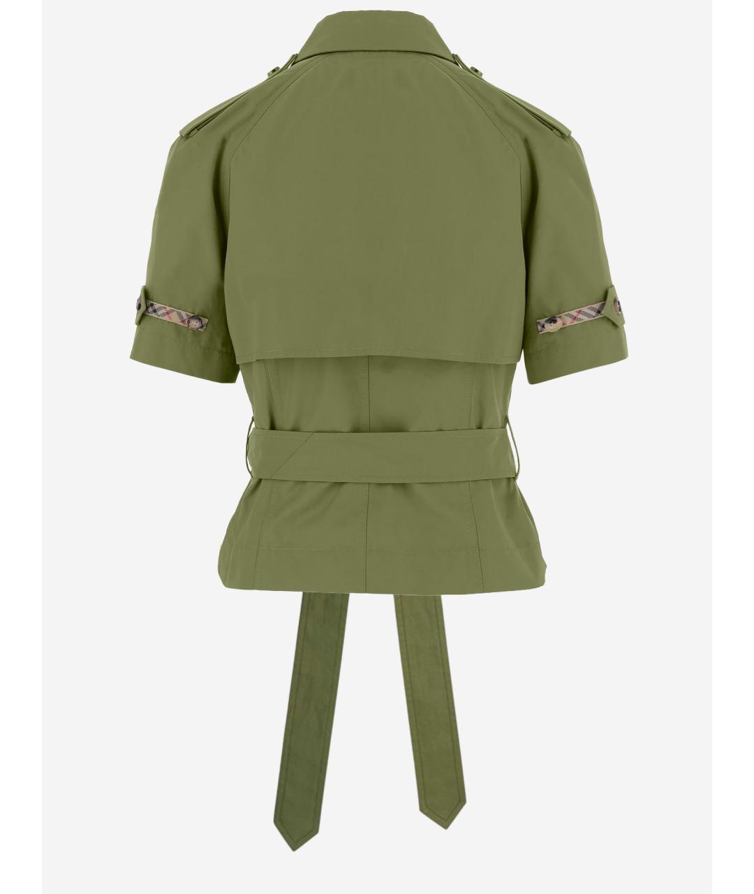 BURBERRY Зеленая хлопковая рубашка, фото 2