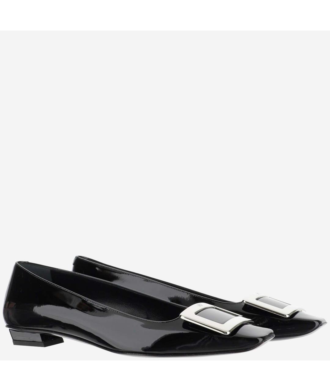 ROGER VIVIER Черные балетки из лакированной кожи, фото 2