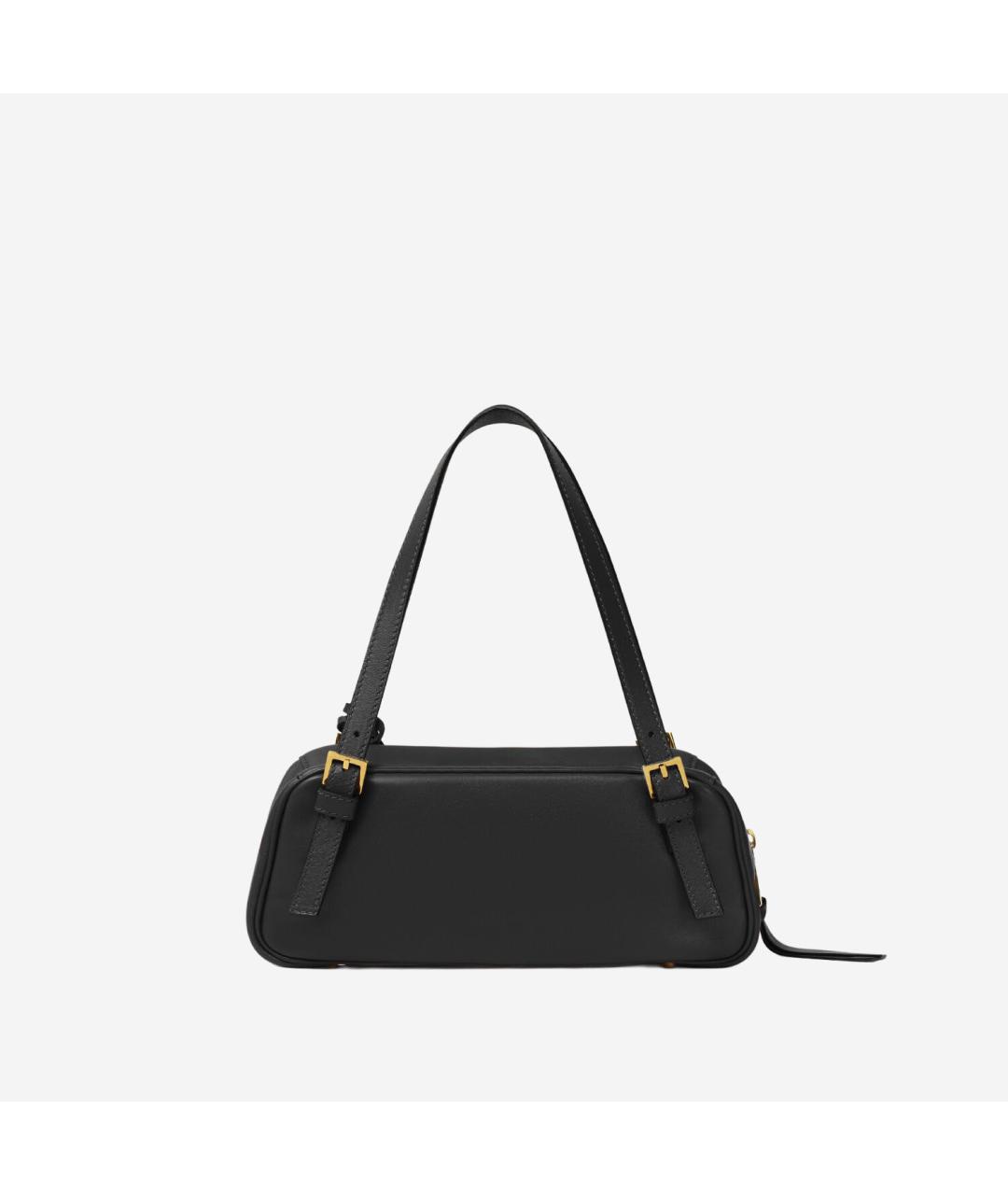 VERSACE Черная кожаная сумка тоут, фото 3