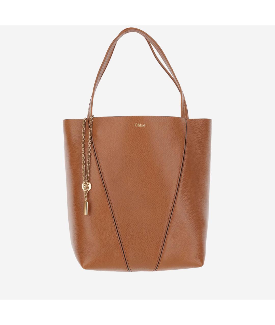 CHLOE Коричневая кожаная сумка тоут, фото 1