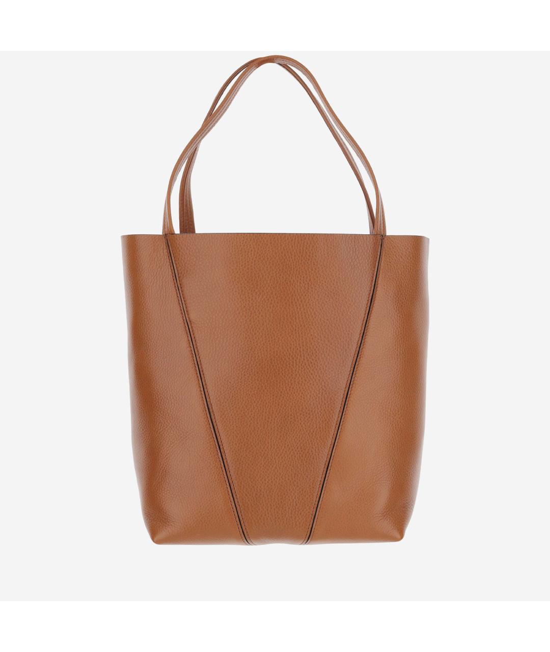 CHLOE Коричневая кожаная сумка тоут, фото 2