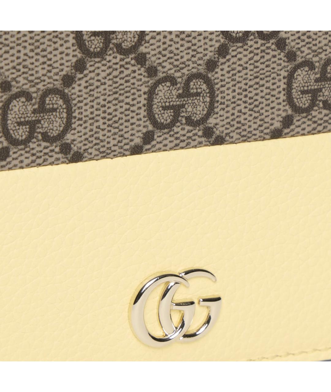 GUCCI Желтый кожаный кошелек, фото 4
