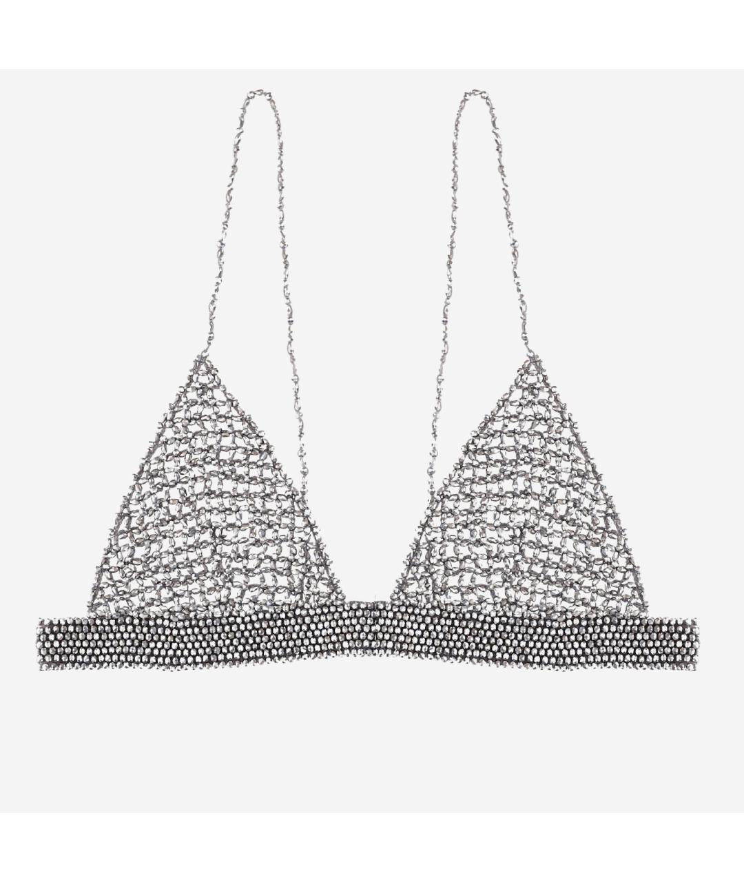 GOLDEN GOOSE DELUXE BRAND Серебрянный бюстгалтеры, фото 3