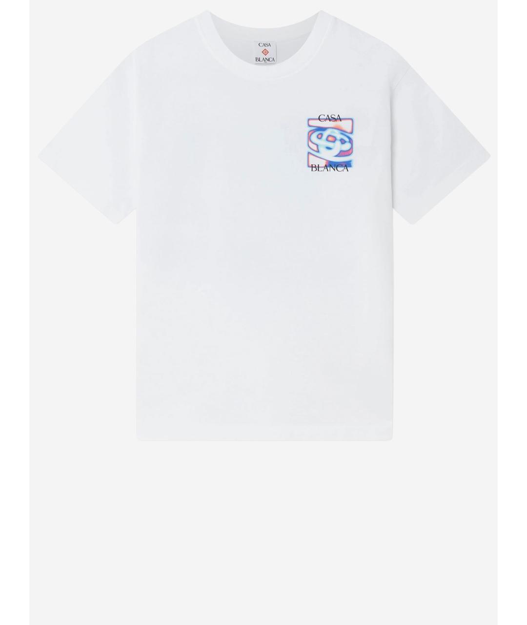 CASABLANCA Белая хлопковая футболка, фото 4