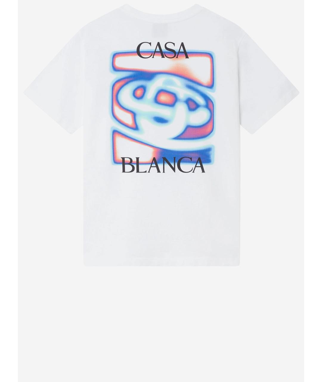 CASABLANCA Белая хлопковая футболка, фото 2