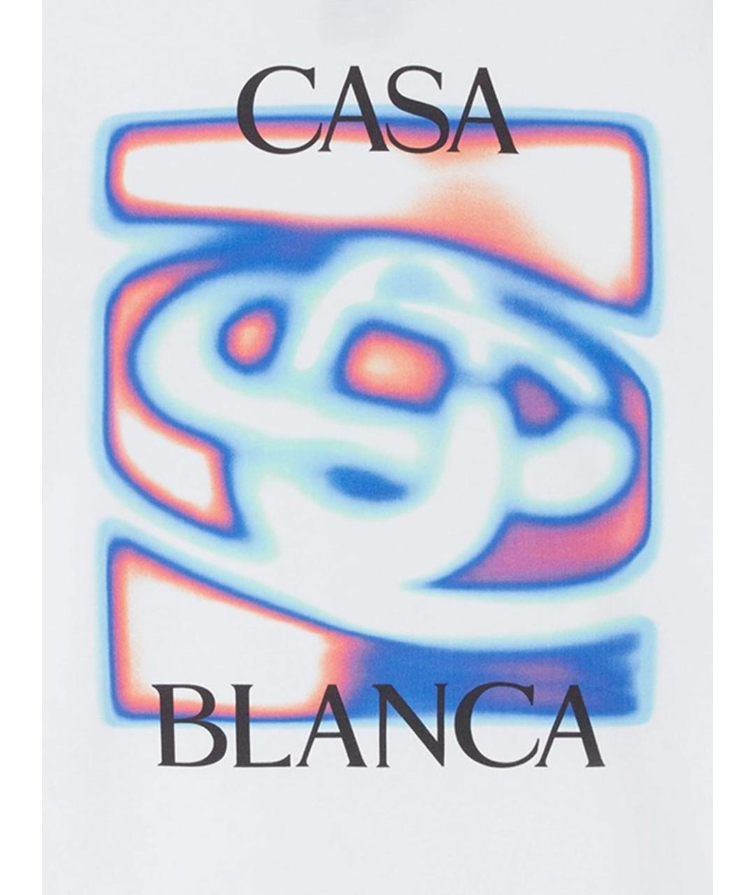 CASABLANCA Белая хлопковая футболка, фото 3