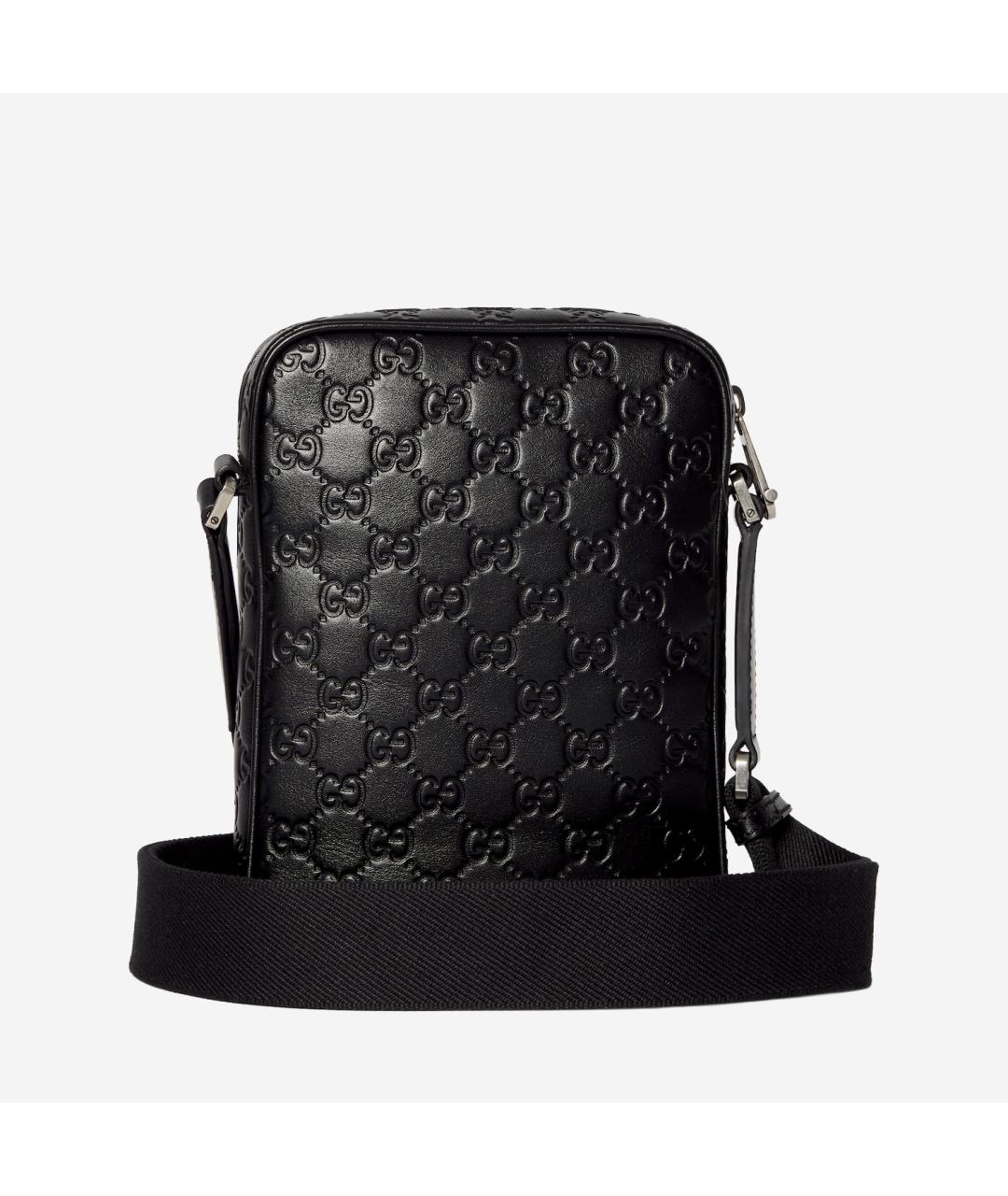 GUCCI Черная кожаная сумка на плечо, фото 3