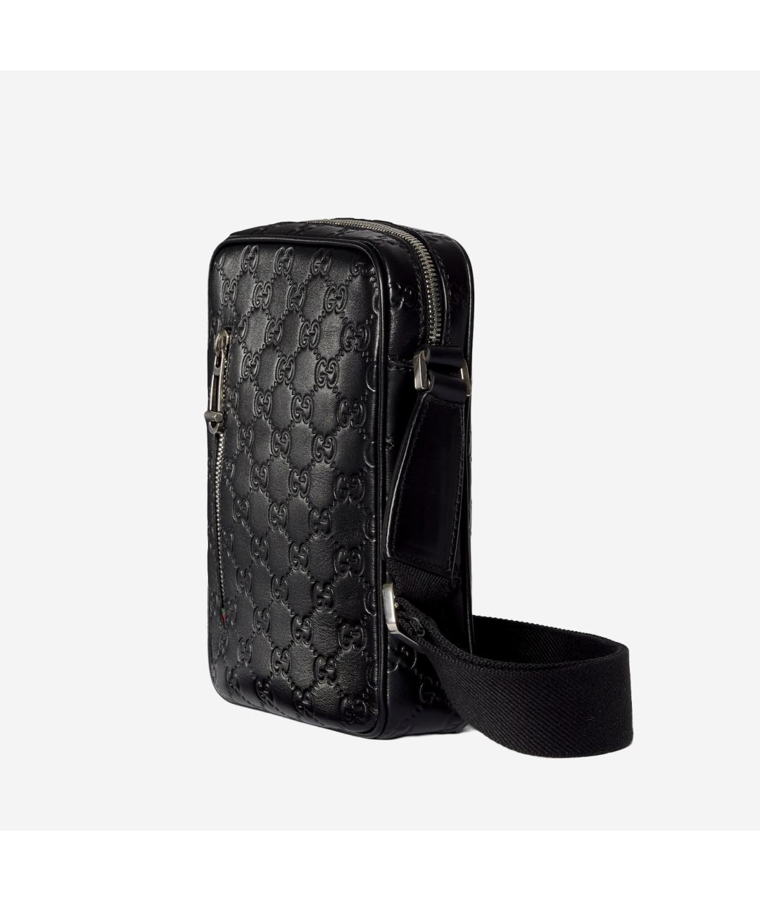 GUCCI Черная кожаная сумка на плечо, фото 2