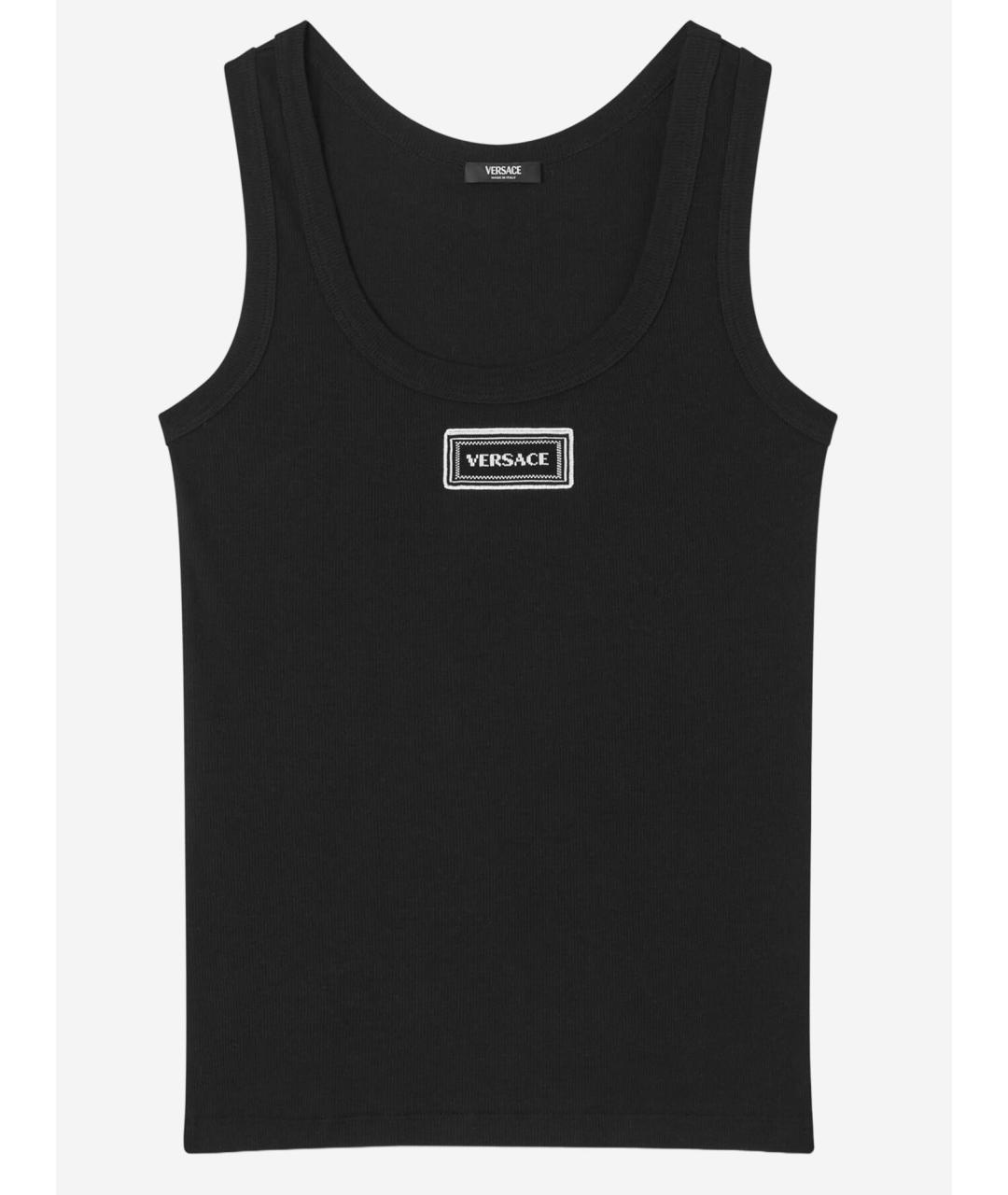 VERSACE Черная хлопковая майка, фото 1