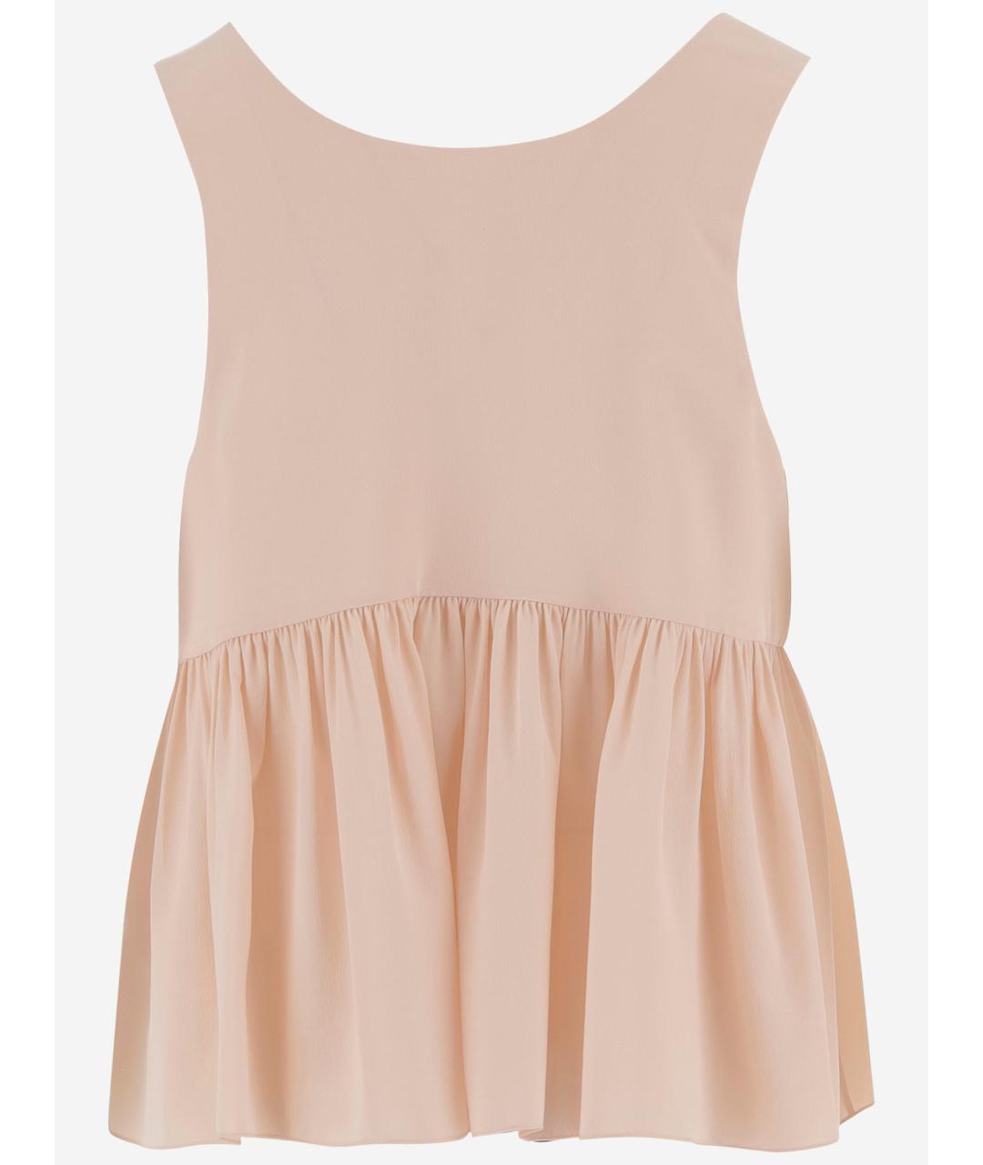 CHLOE Розовая шелковая майка, фото 2