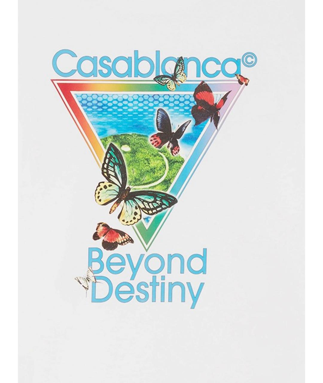 CASABLANCA Белая хлопковая футболка, фото 3