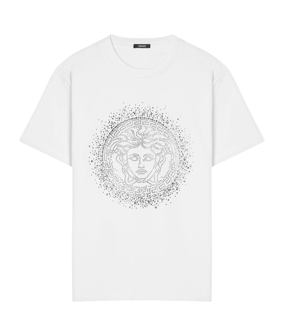 VERSACE Белая хлопковая футболка, фото 1