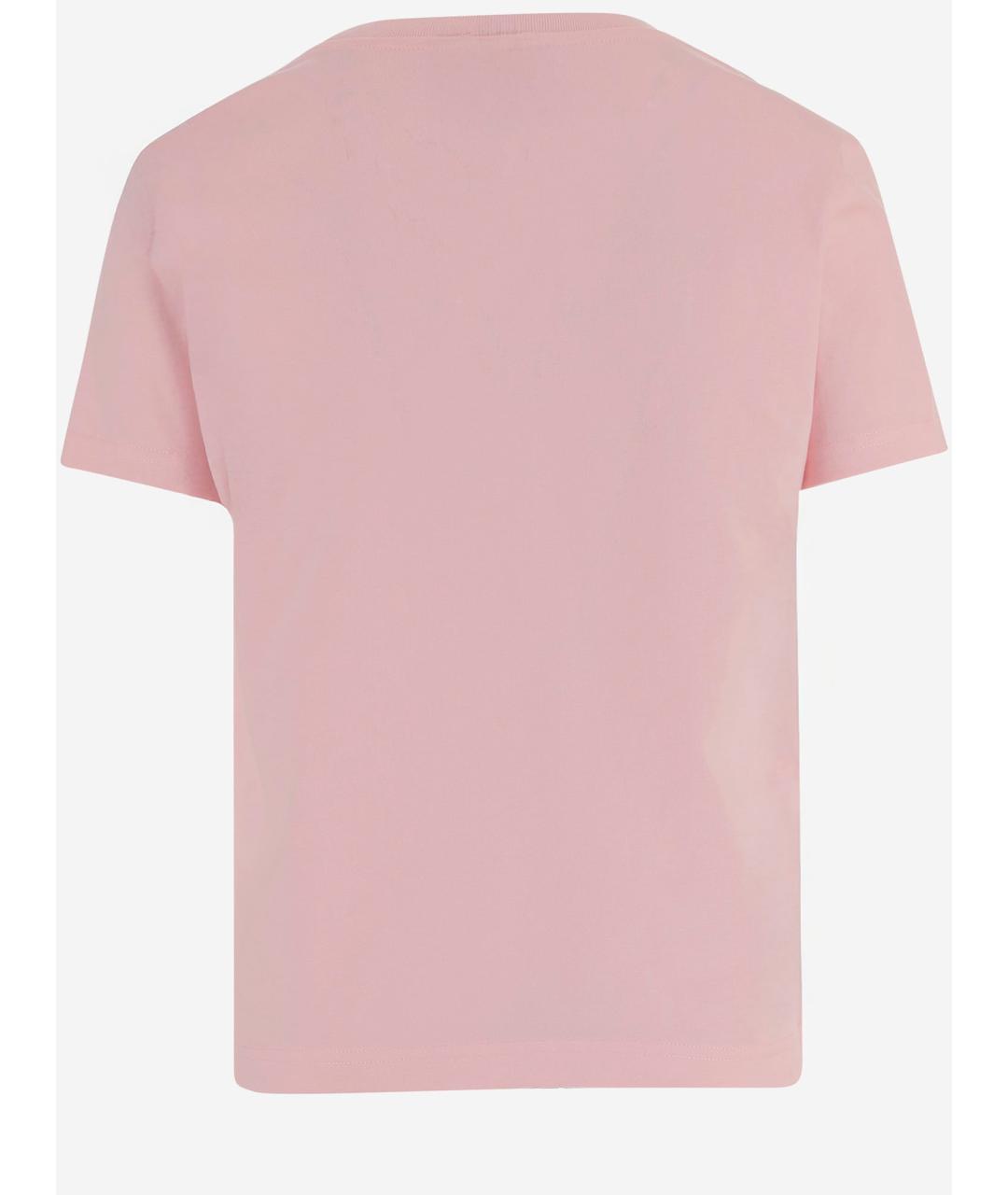 CASABLANCA Розовая хлопковая футболка, фото 2