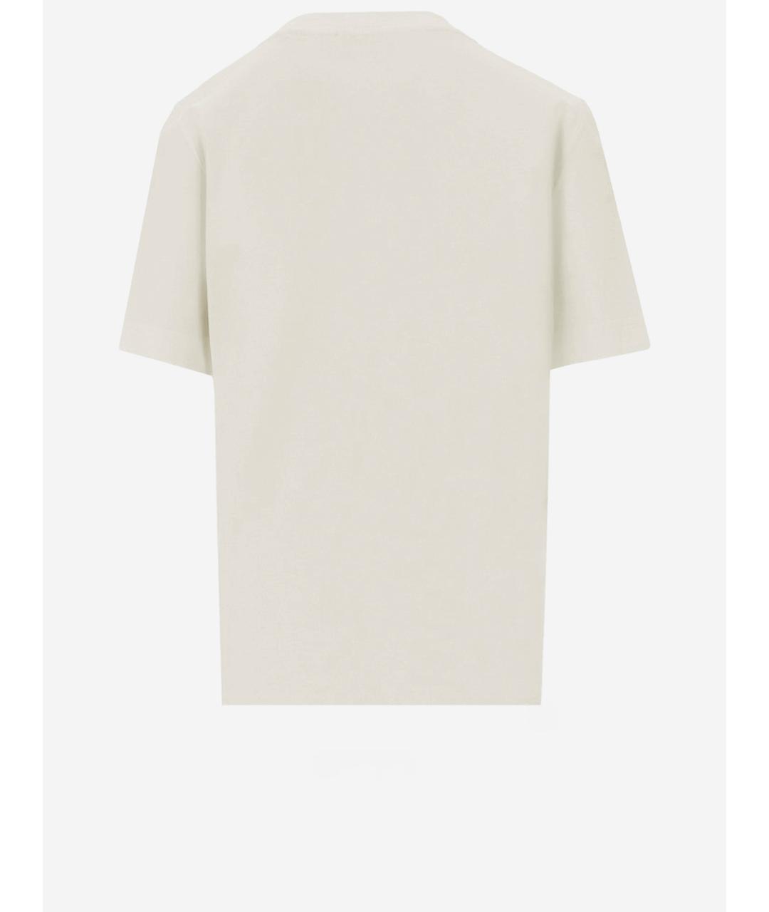 BURBERRY Белая хлопковая футболка, фото 2