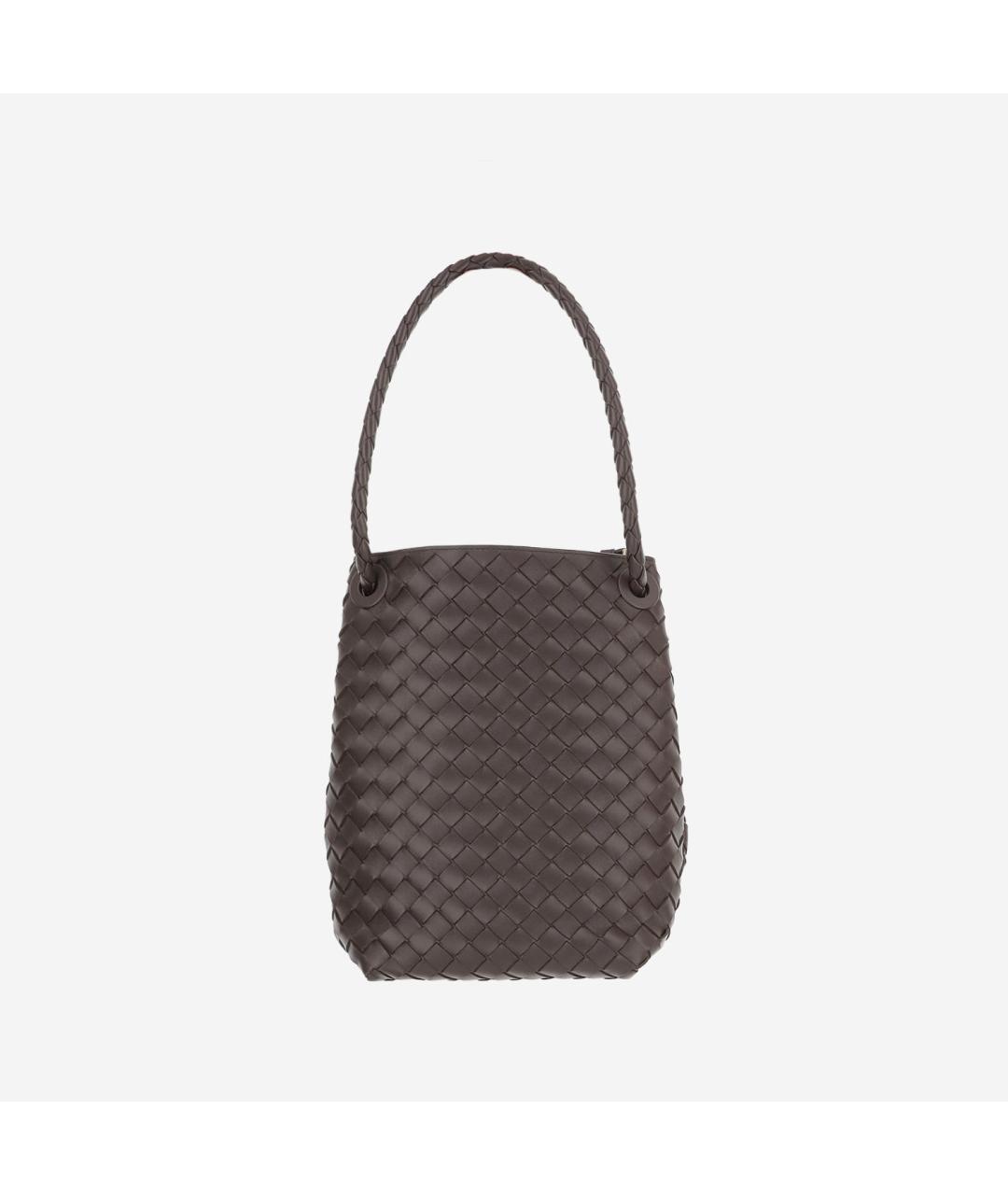 BOTTEGA VENETA Коричневая кожаная сумка тоут, фото 3