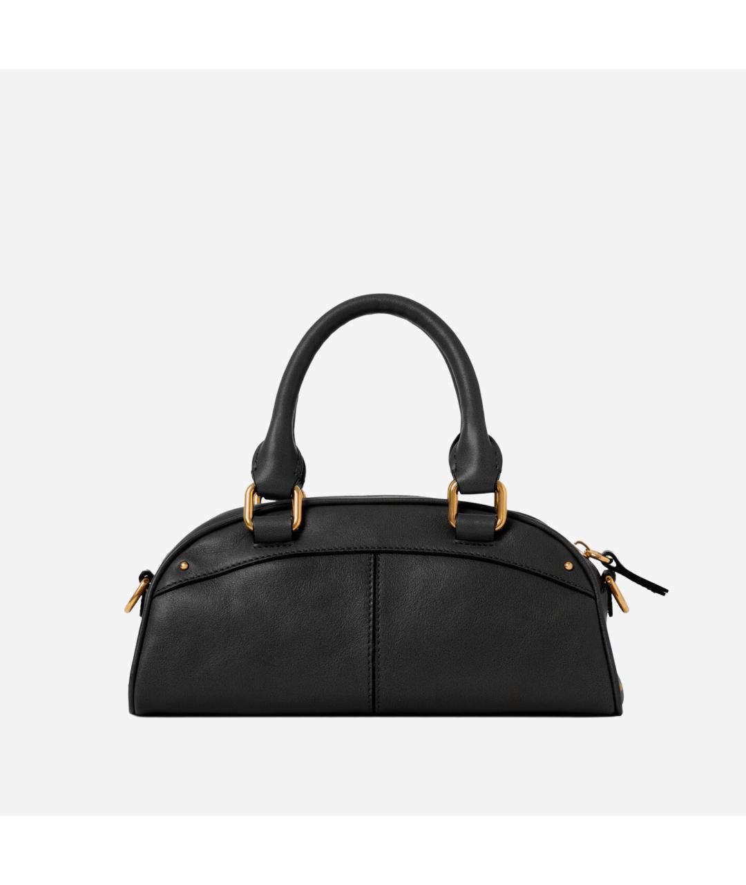 CHLOE Черная кожаная сумка тоут, фото 3