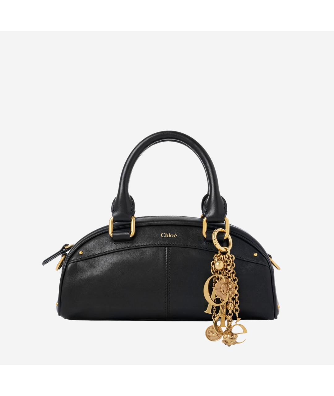 CHLOE Черная кожаная сумка тоут, фото 5