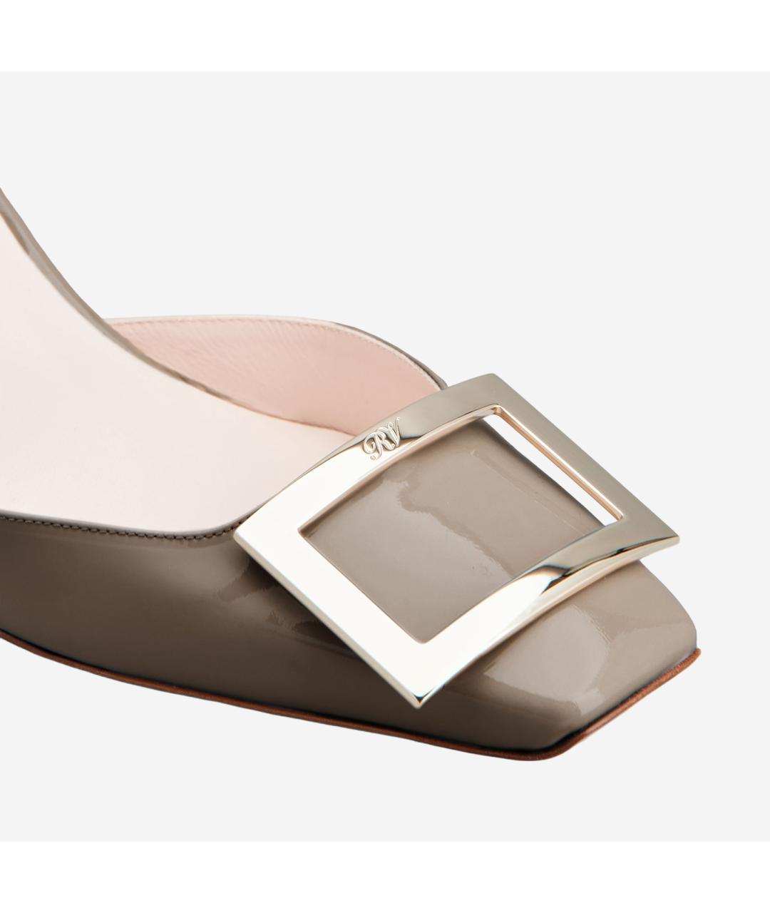 ROGER VIVIER Бежевые туфли из лакированной кожи, фото 5