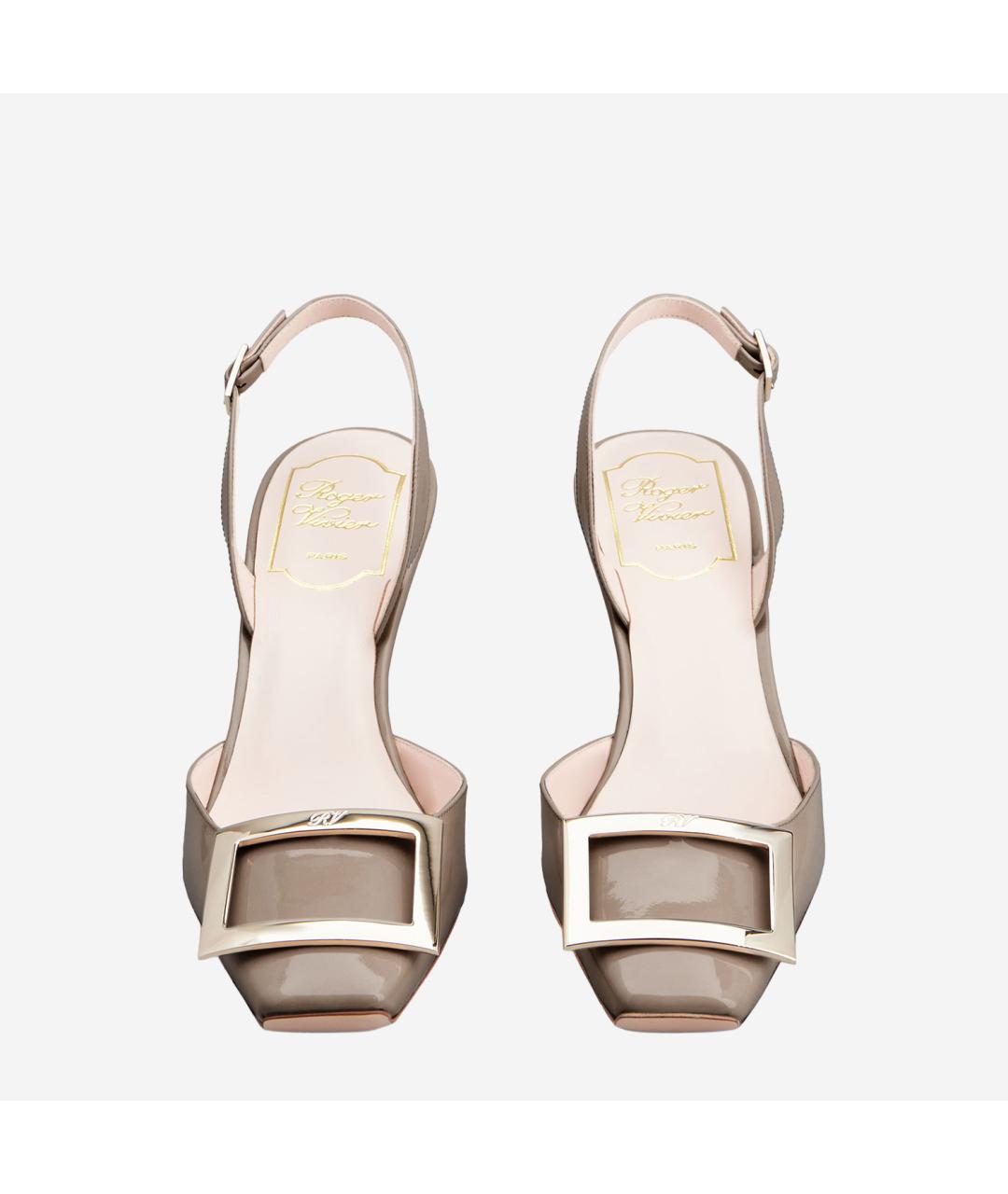 ROGER VIVIER Бежевые туфли из лакированной кожи, фото 4