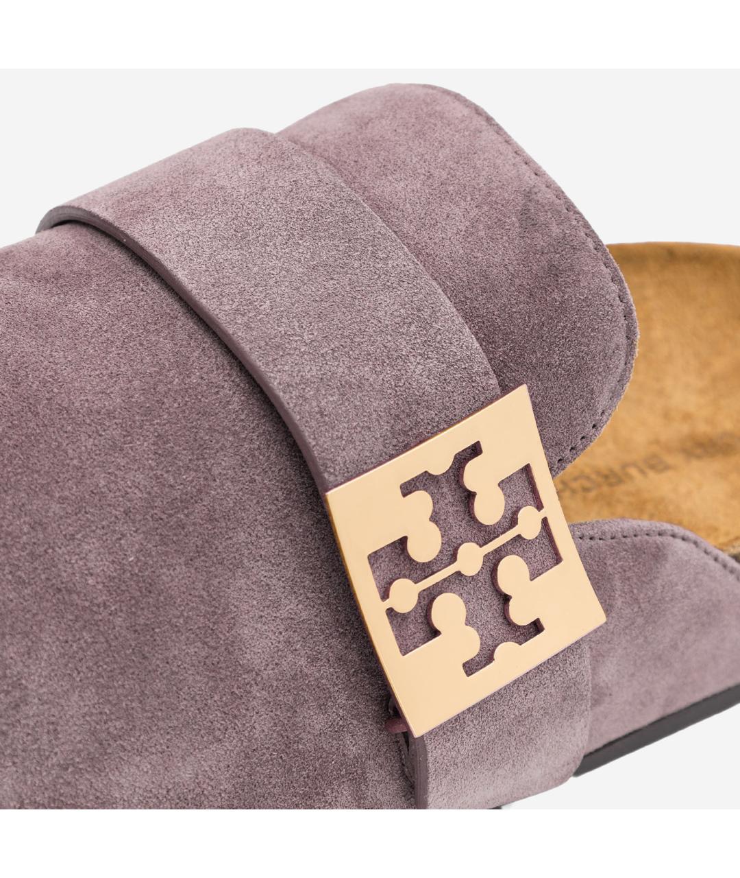 TORY BURCH Розовые кожаные сабо, фото 5