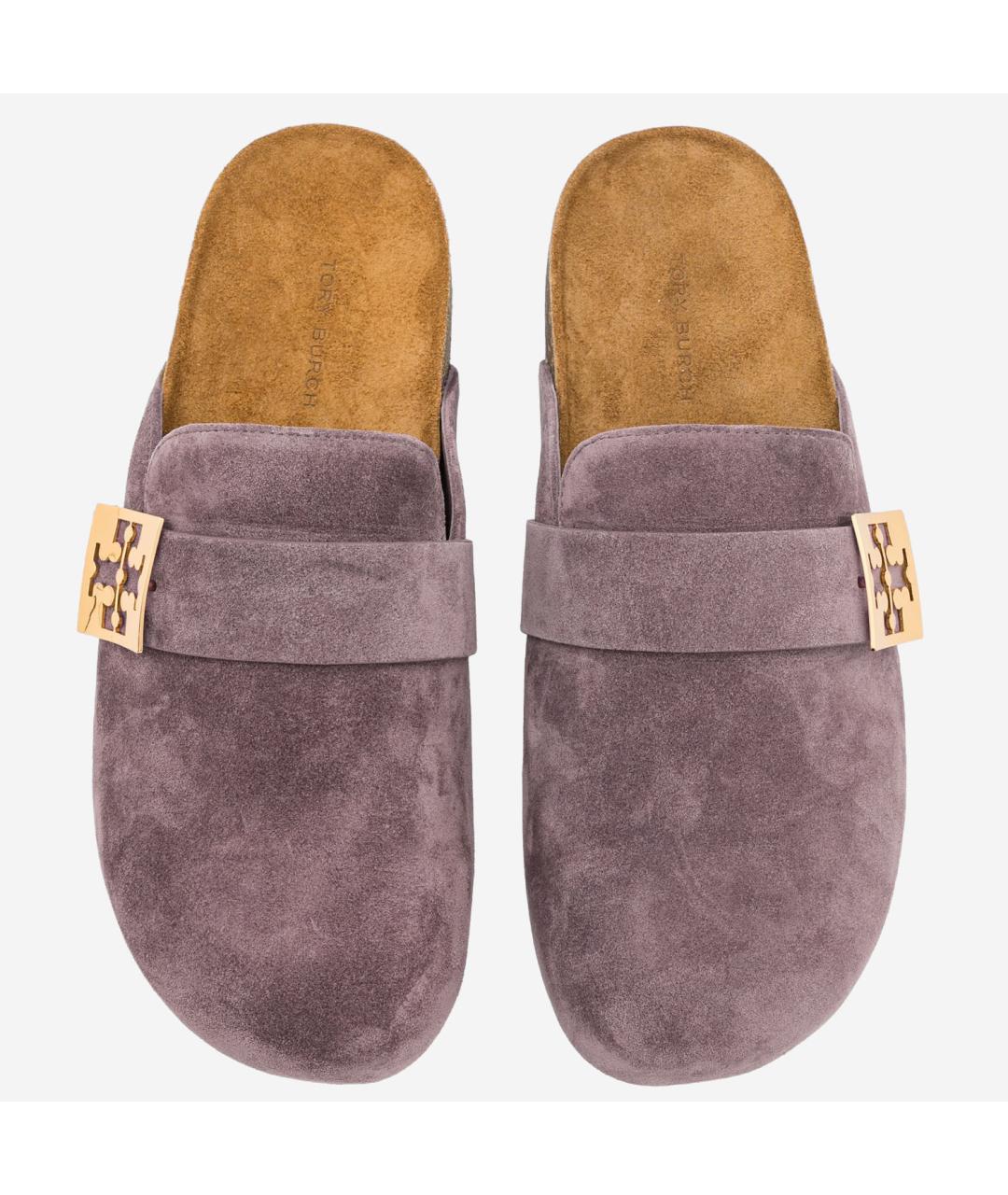 TORY BURCH Розовые кожаные сабо, фото 4