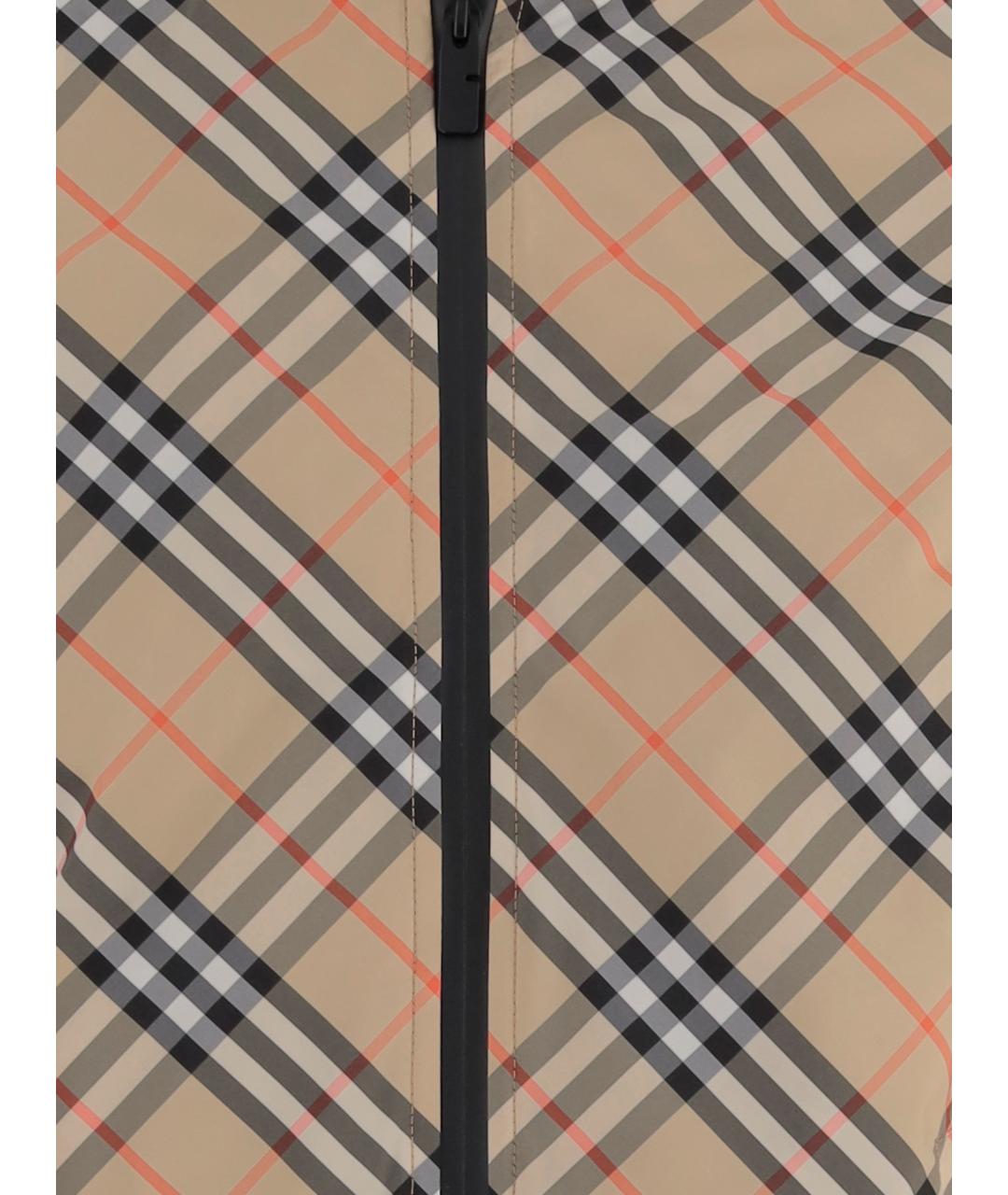 BURBERRY Бежевая полиэстеровая куртка, фото 3