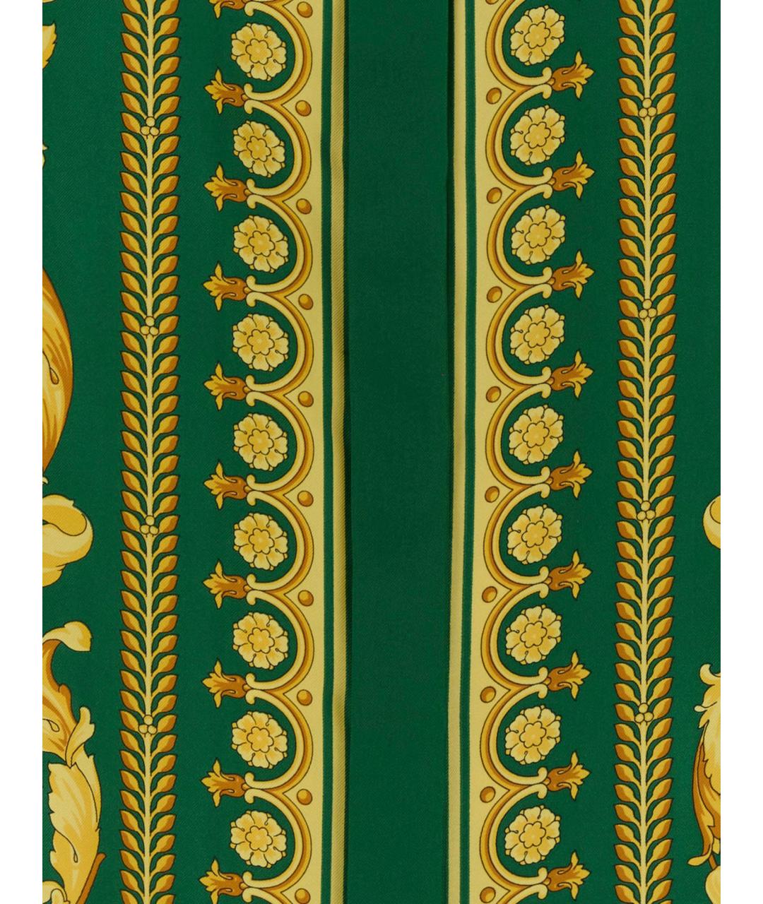 VERSACE Зеленая шелковая рубашка, фото 3