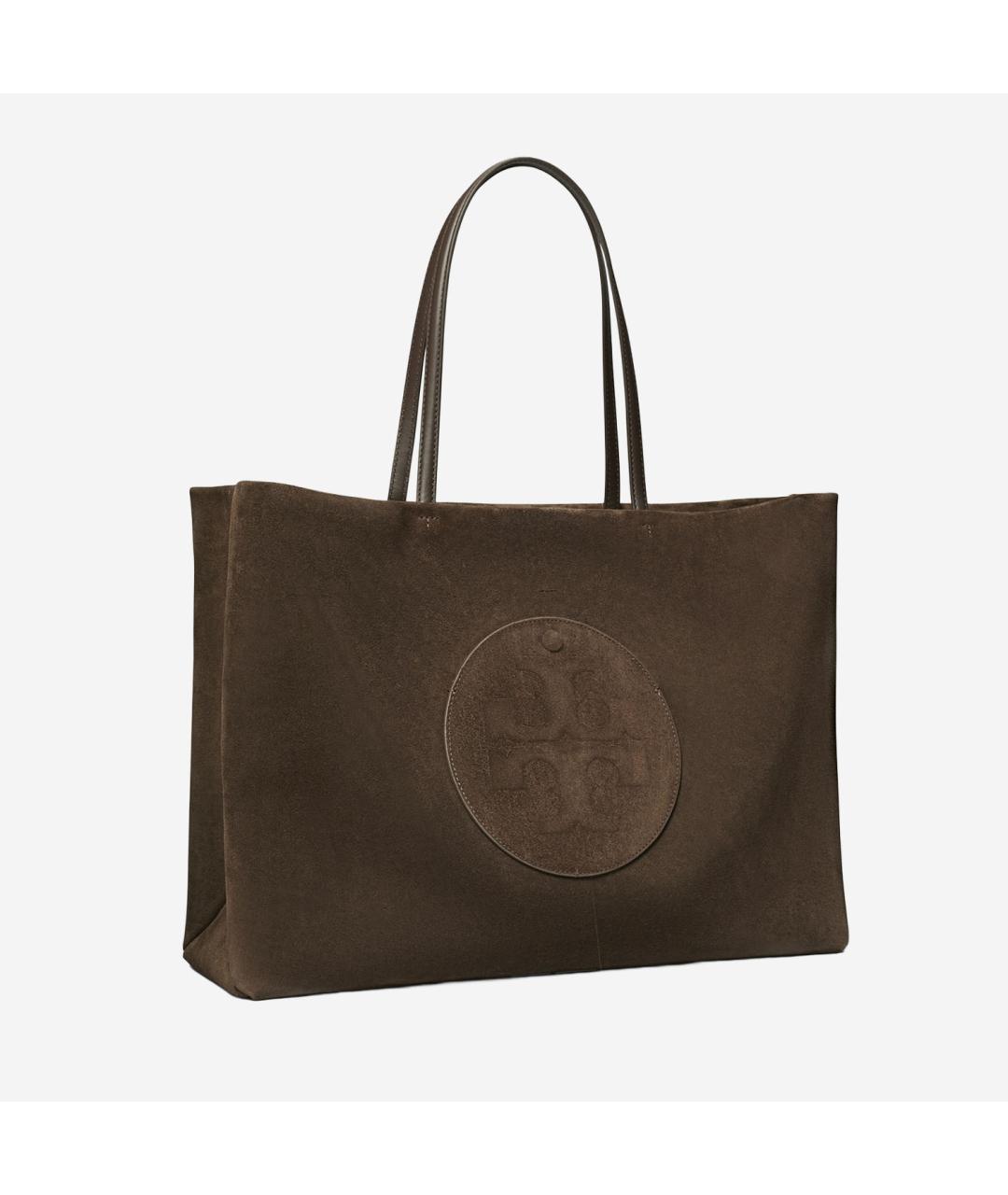 TORY BURCH Коричневая кожаная сумка тоут, фото 2