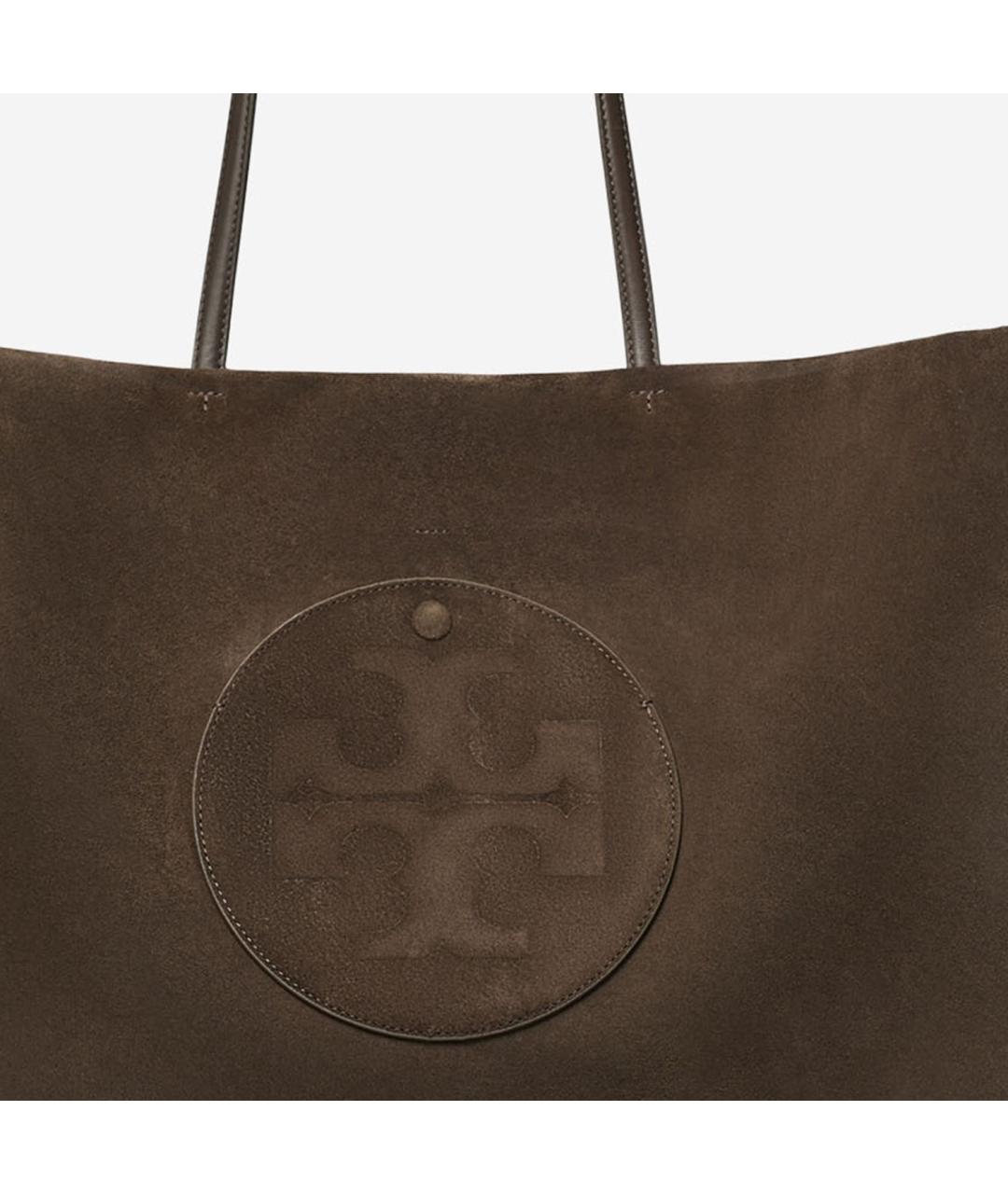 TORY BURCH Коричневая кожаная сумка тоут, фото 4