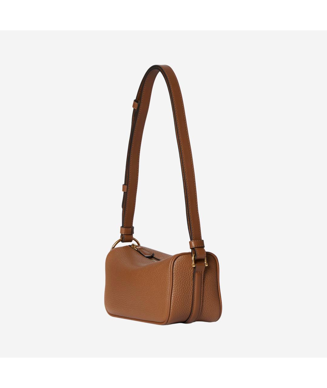 GUCCI Коричневая кожаная сумка через плечо, фото 3