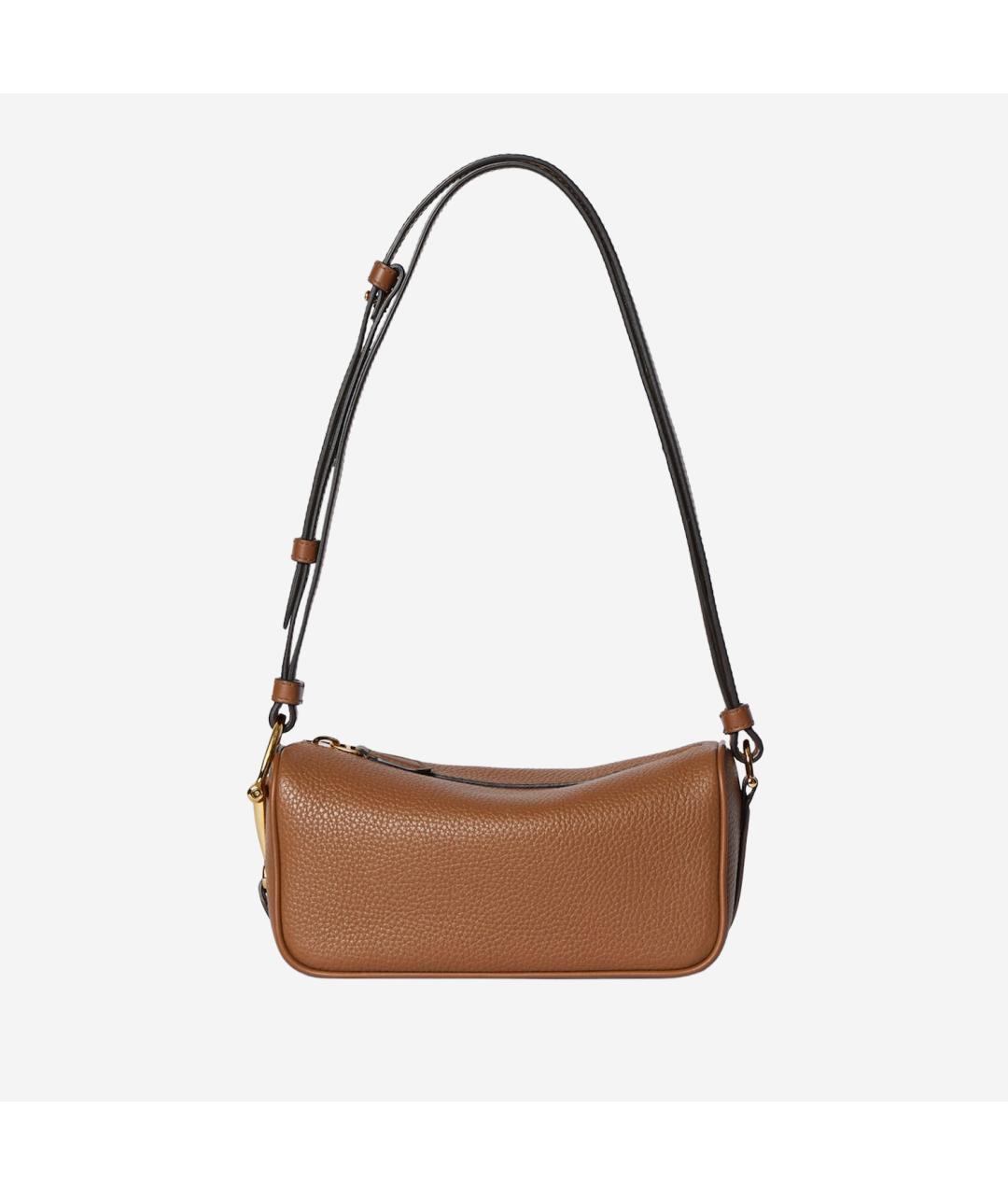 GUCCI Коричневая кожаная сумка через плечо, фото 1