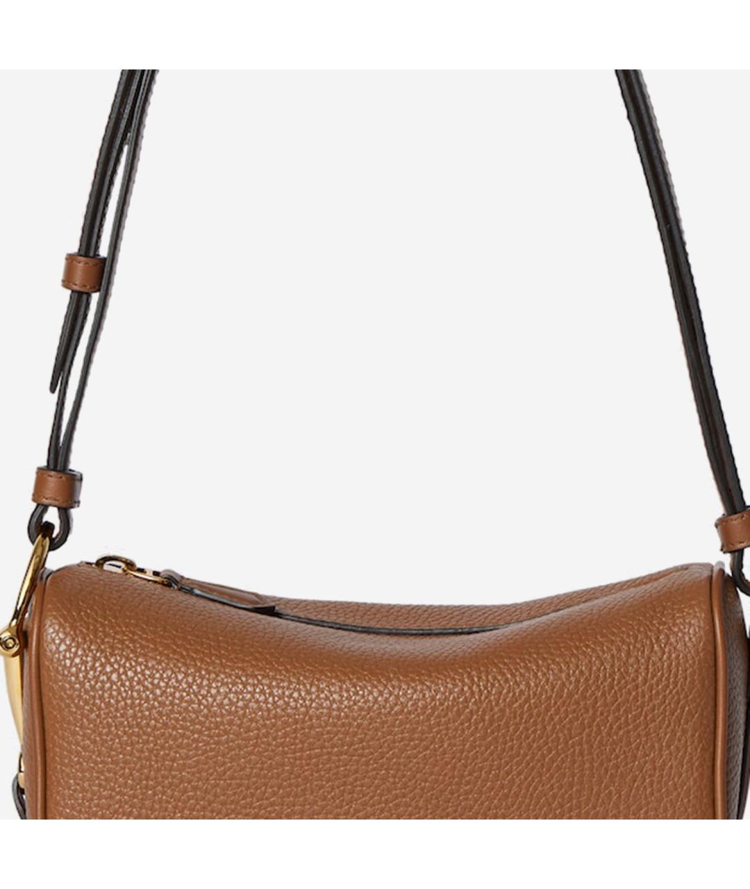 GUCCI Коричневая кожаная сумка через плечо, фото 5