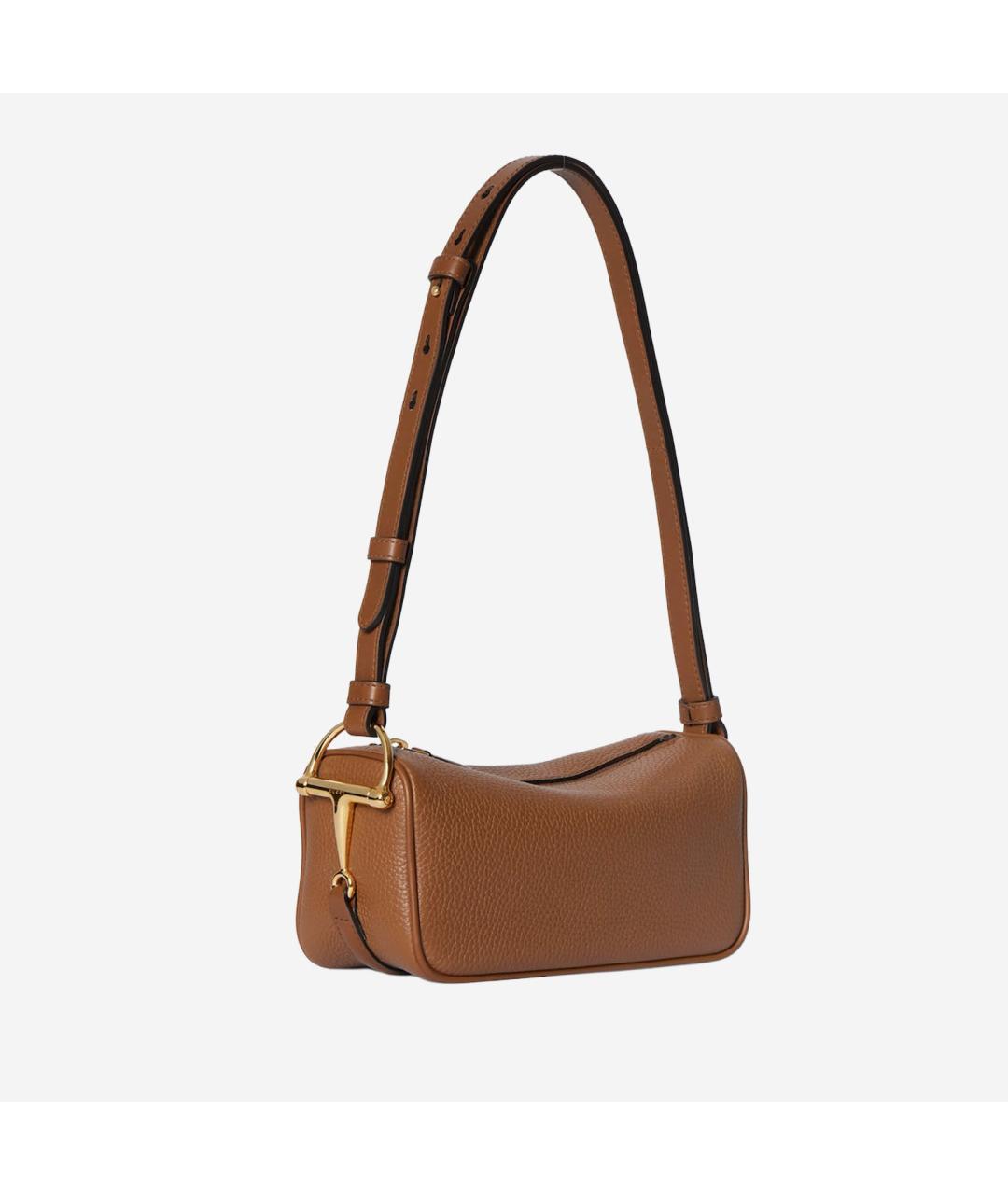 GUCCI Коричневая кожаная сумка через плечо, фото 2