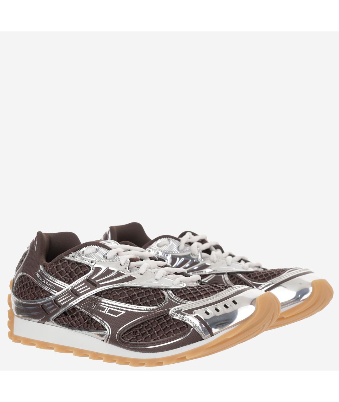 BOTTEGA VENETA Коричневые низкие кроссовки / кеды, фото 2