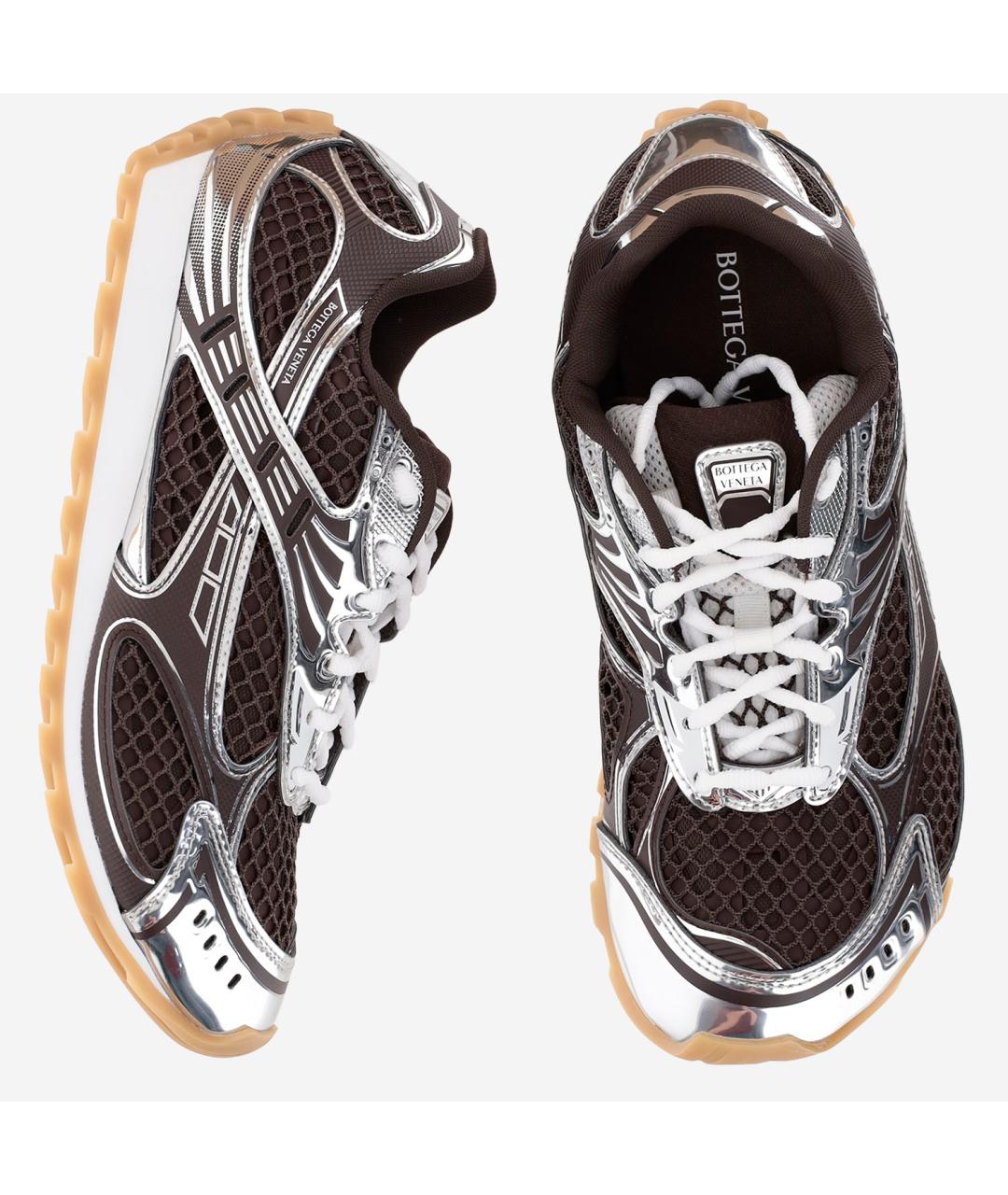 BOTTEGA VENETA Коричневые низкие кроссовки / кеды, фото 4