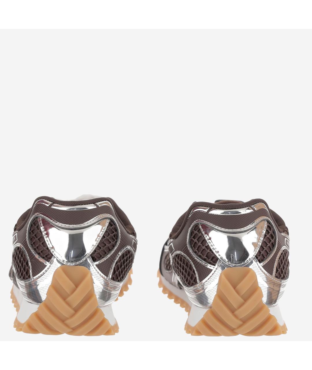 BOTTEGA VENETA Коричневые низкие кроссовки / кеды, фото 3