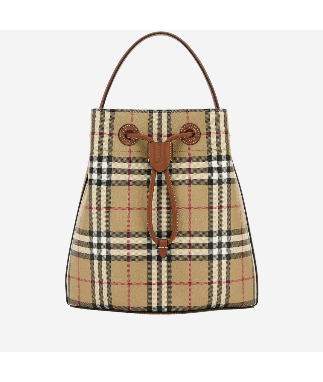 BURBERRY Красная сумка тоут из искусственной кожи, фото 1