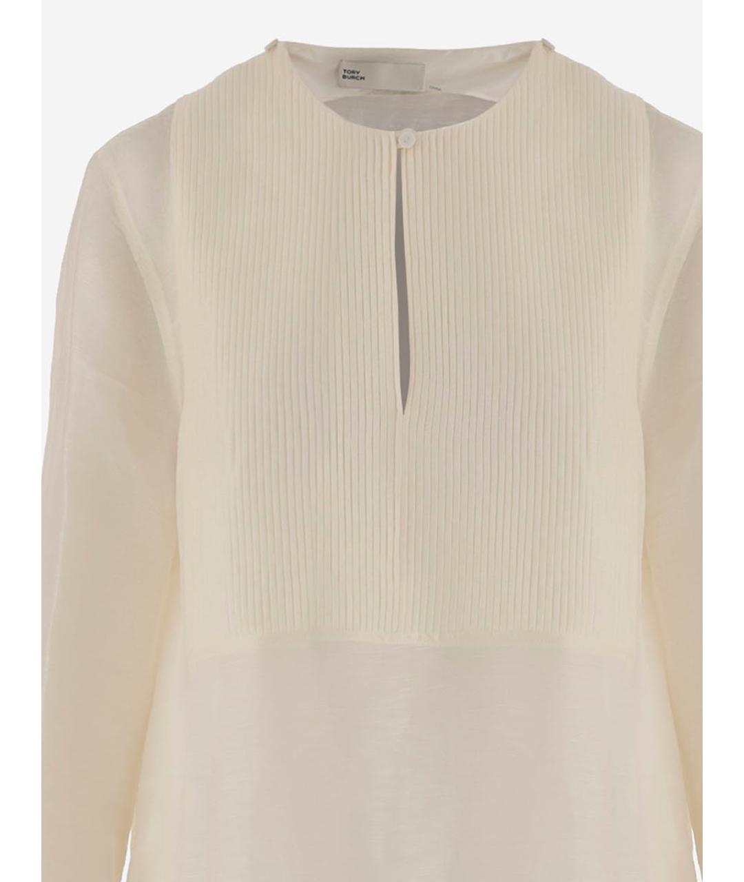 TORY BURCH Бежевое льняное платье, фото 3