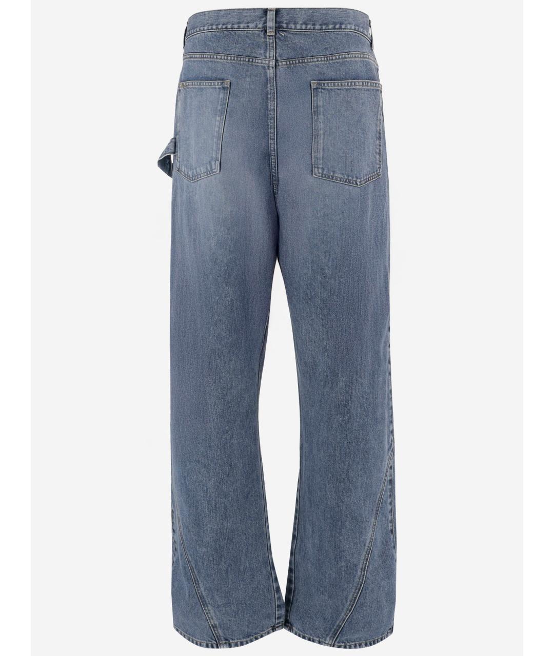 J.W.ANDERSON Синие хлопковые прямые джинсы, фото 2