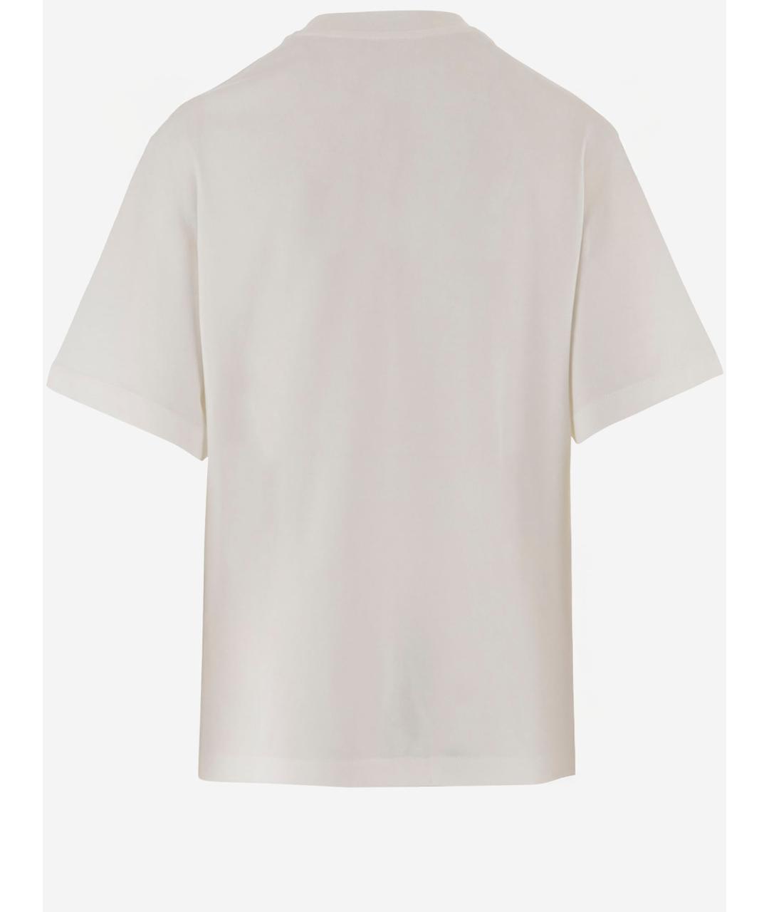 JIL SANDER Белая хлопковая футболка, фото 2