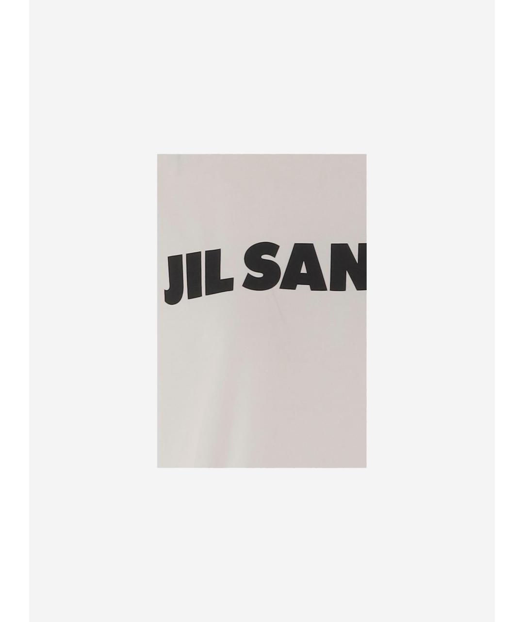 JIL SANDER Белая хлопковая футболка, фото 3