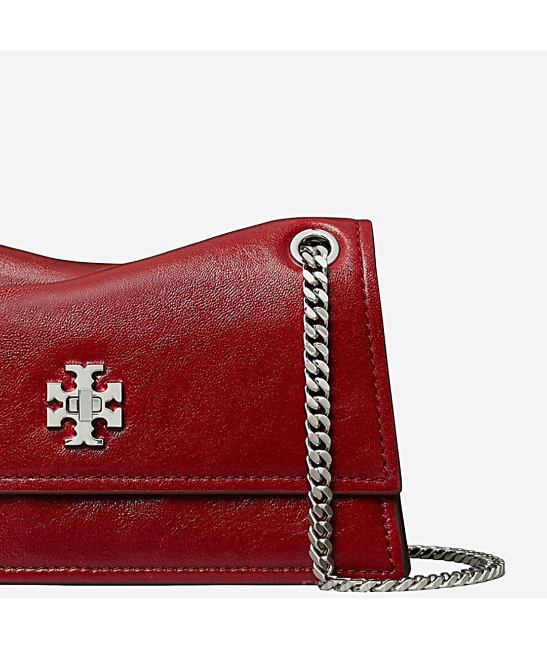TORY BURCH Красная кожаная сумка через плечо, фото 4